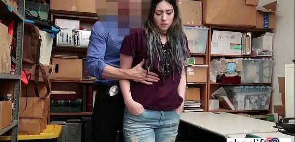  Sexy big tits brunette teen fucked by a corrupt cop